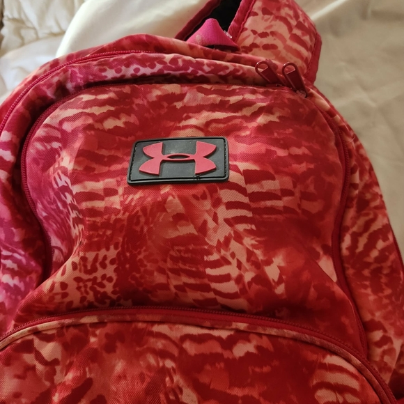 Under Armour Red Patterned Backpack - Picture 2 of 6